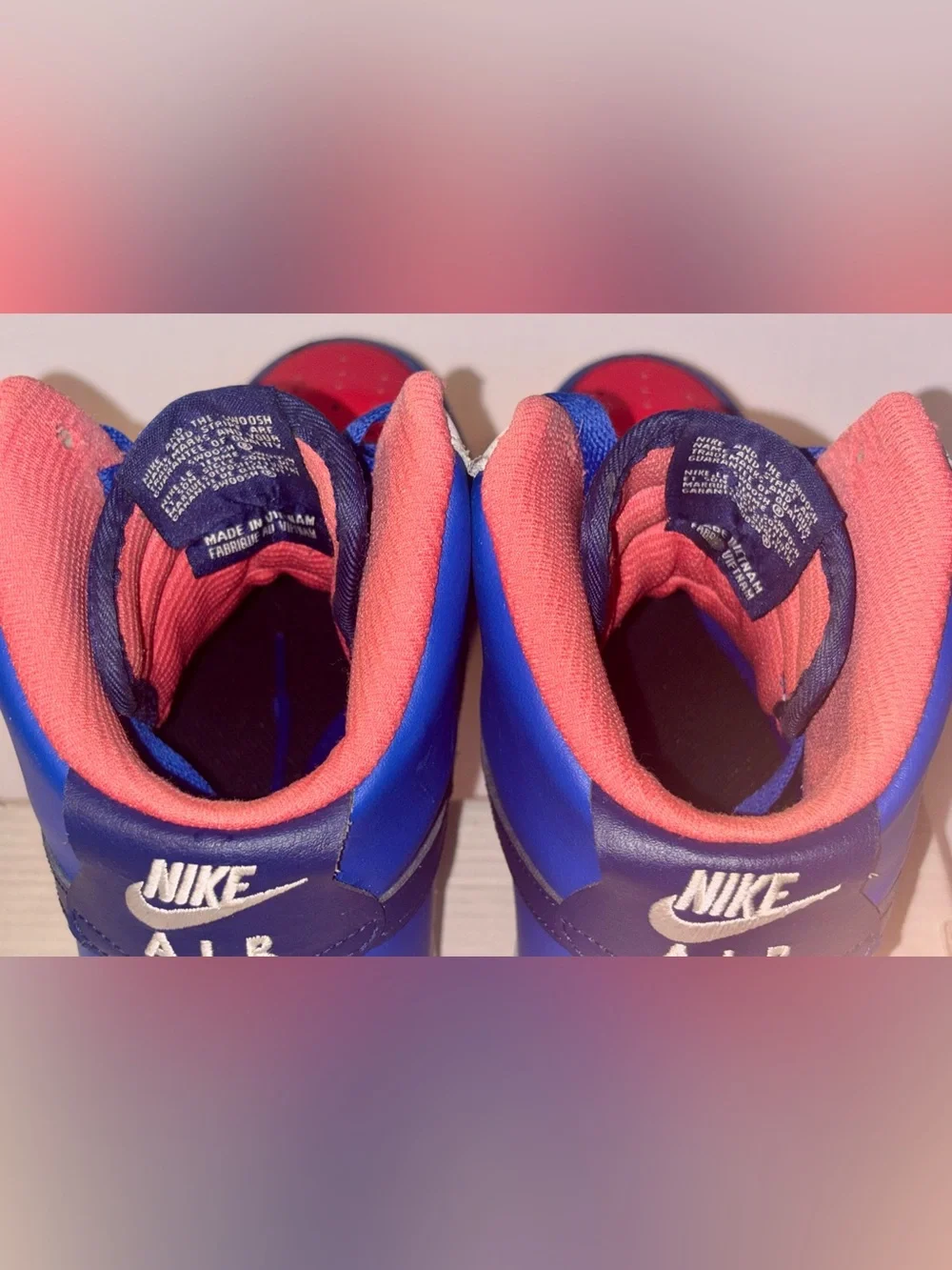 Nike Air Force 1 Custom by You Mens Size 7.5 Blue Red White